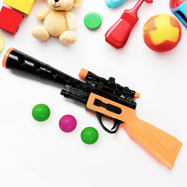 Manual Big Shooting 3 Ball Gun Toy shoot super ping pong gun for kids, Plastic Balls Shooting Gun Toys For Boys Kids High Quality Gun