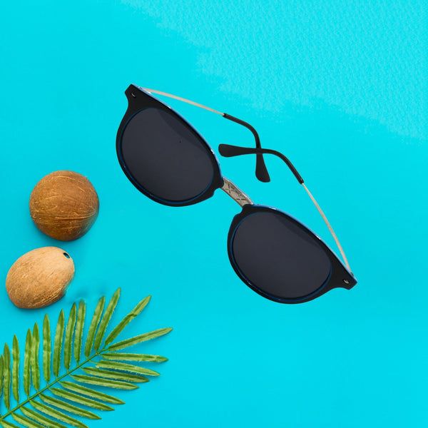 Round sunglasses with UV protection, lightweight and classic design for men and women.