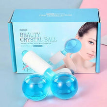 Crystal ice face roller for soothing facial treatments