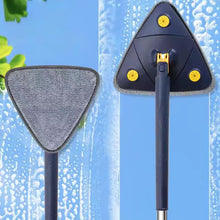 Rotatable Adjustable Triangle Cleaning Mop Triangle Mop with Stainless Steel Long Handle Push-Pull Squeezing Cleaning Mop Dry & Wet Mop for Floor Windows (1 Pc)