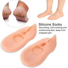 Silicone gel socks for cracked heels and moisturizing