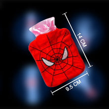 Hot water bag with Spiderman cover for neck and shoulder pain