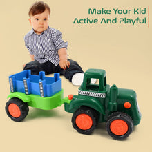 Tractor With Trolley Toy Friction Power Tractor (1 Pc)