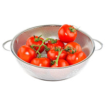 Stainless Steel Colander with Handle, Large Metal Mesh Basket Strainer for Pasta, Spaghetti, Berry, Veggies, Fruits,  Kitchen Food Colander, Dishwasher Safe (1 pc / 25.5 cm)