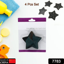 Mini  Pvc Anti-Slip Bat Mat Non Slip Baby Bath Mats, Mini Child Safety Anti Slip Shower Mats Star Shaped for Kids (4 pc Set)