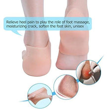 Silicone gel for moisturizing dry heels.