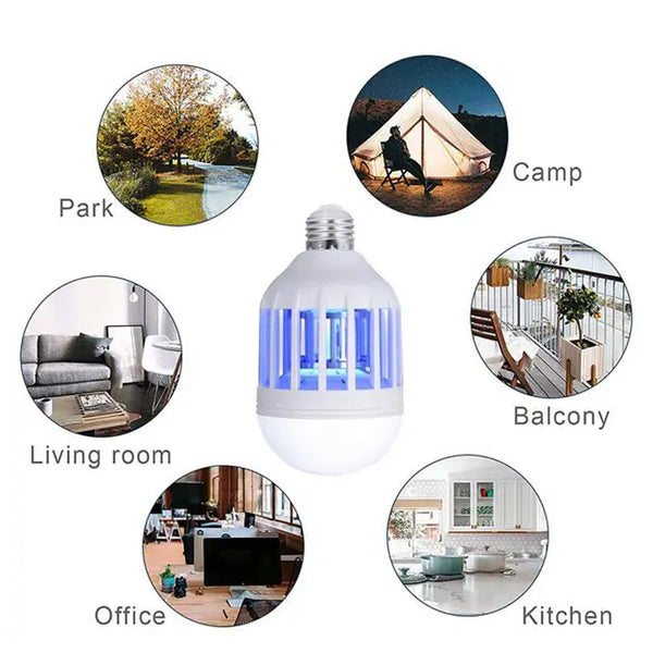 12W Mosquito Killer Lamp E27 Summer Moths Flying Insects Led Zapper Mosquito Killer Lamp Light Bulb Household