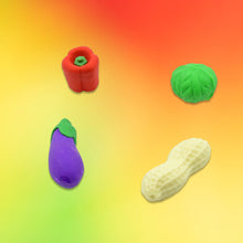 Vegetable and fruit shaped erasers for kids