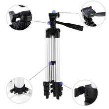 Adjustable tripod with phone holder and carrying bag