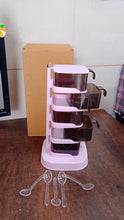 Rotating Spice Jars Vertical Rotatable Seasoning Box 5 Section / Tier With 5 Spoon (1 Set)